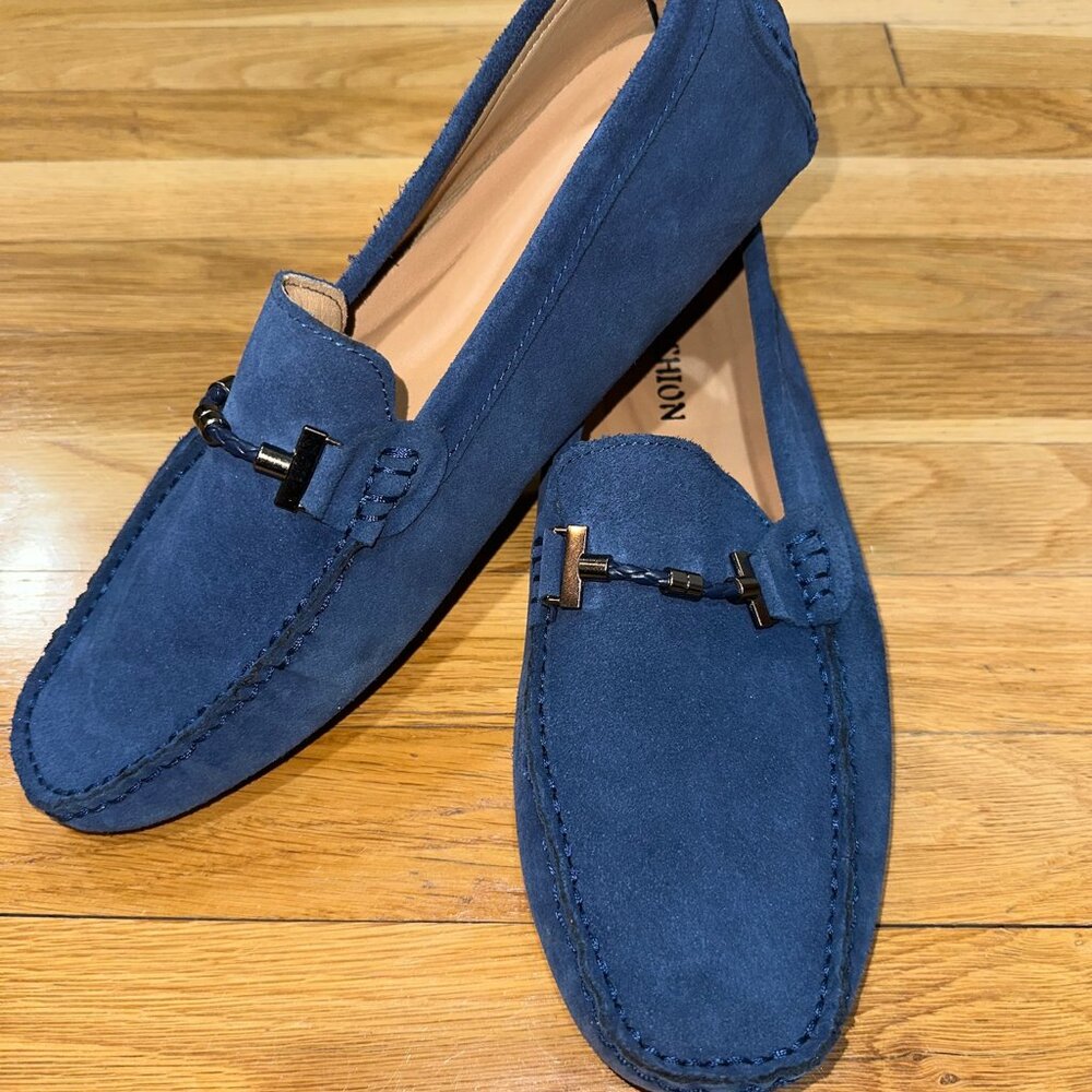 Mens Navy Blue Loafers - NEVER WORN - Size 10.5
